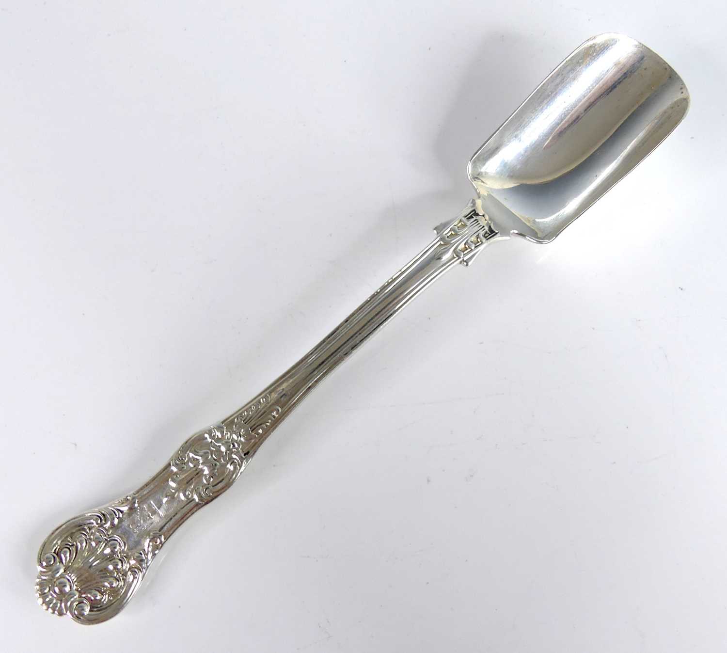 Lot 2068 - A Victorian silver stilton scoop, in the...
