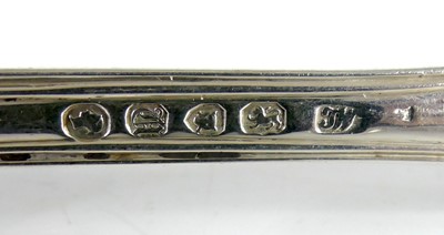 Lot 2068 - A Victorian silver stilton scoop, in the...
