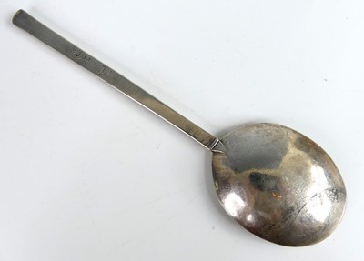 Lot 2063 - A white metal 'Puritan' spoon, of typical flat...