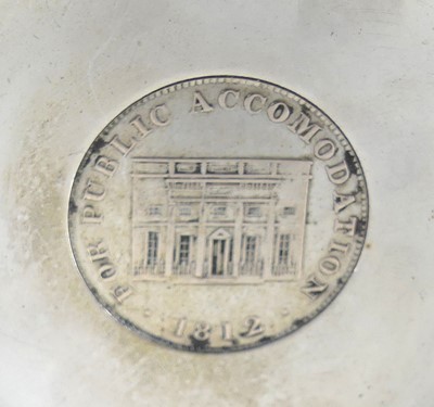 Lot 2069 - A George III white metal toddy ladle, having a...