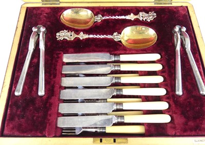 Lot 2083 - A cased Victorian Elkington & Co silver-plated...