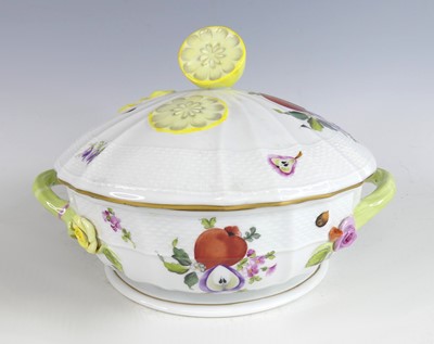 Lot 2057 - A Herend porcelain BFR 'Fruits & Flowers'...