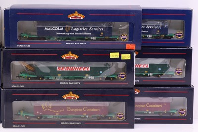 Lot 14 - Six twin packs of Bachmann 00 gauge intermodal...