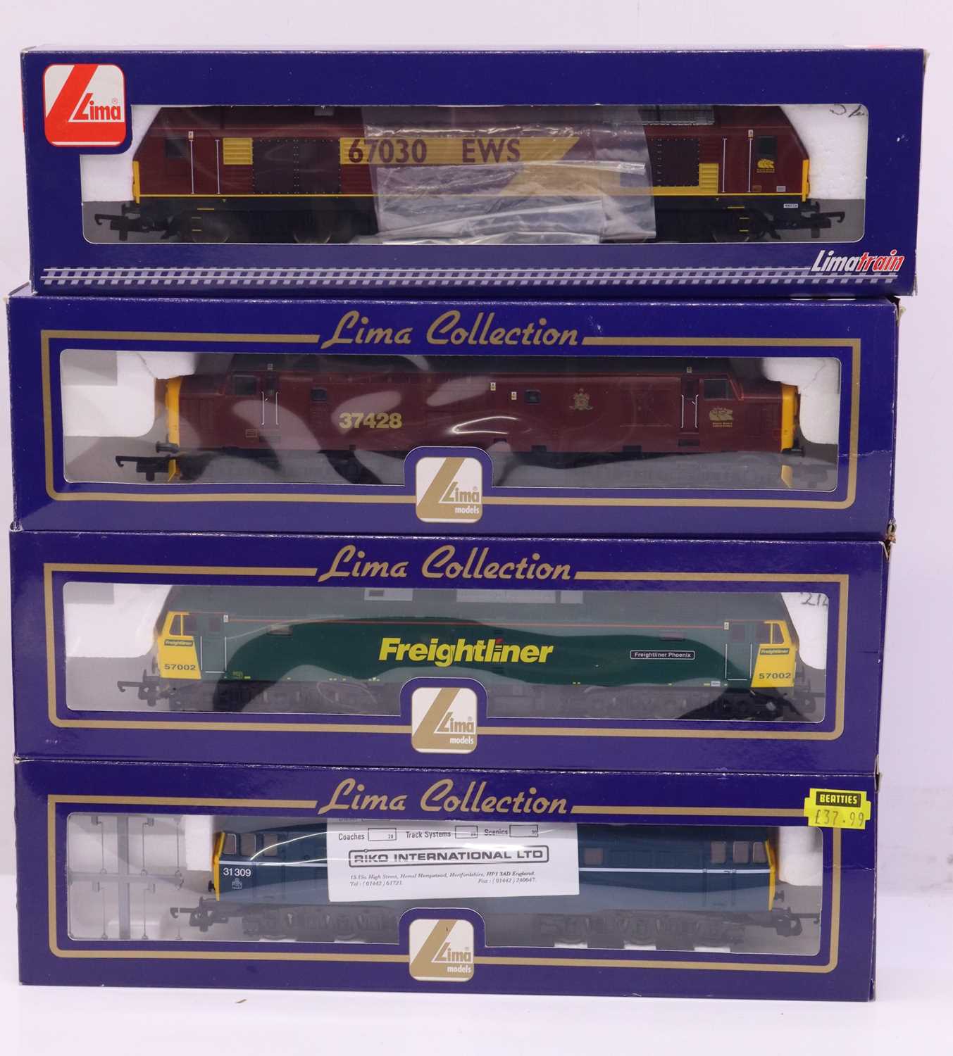 Lot 50 - Four Lima 00 gauge locos to include a Class 37...
