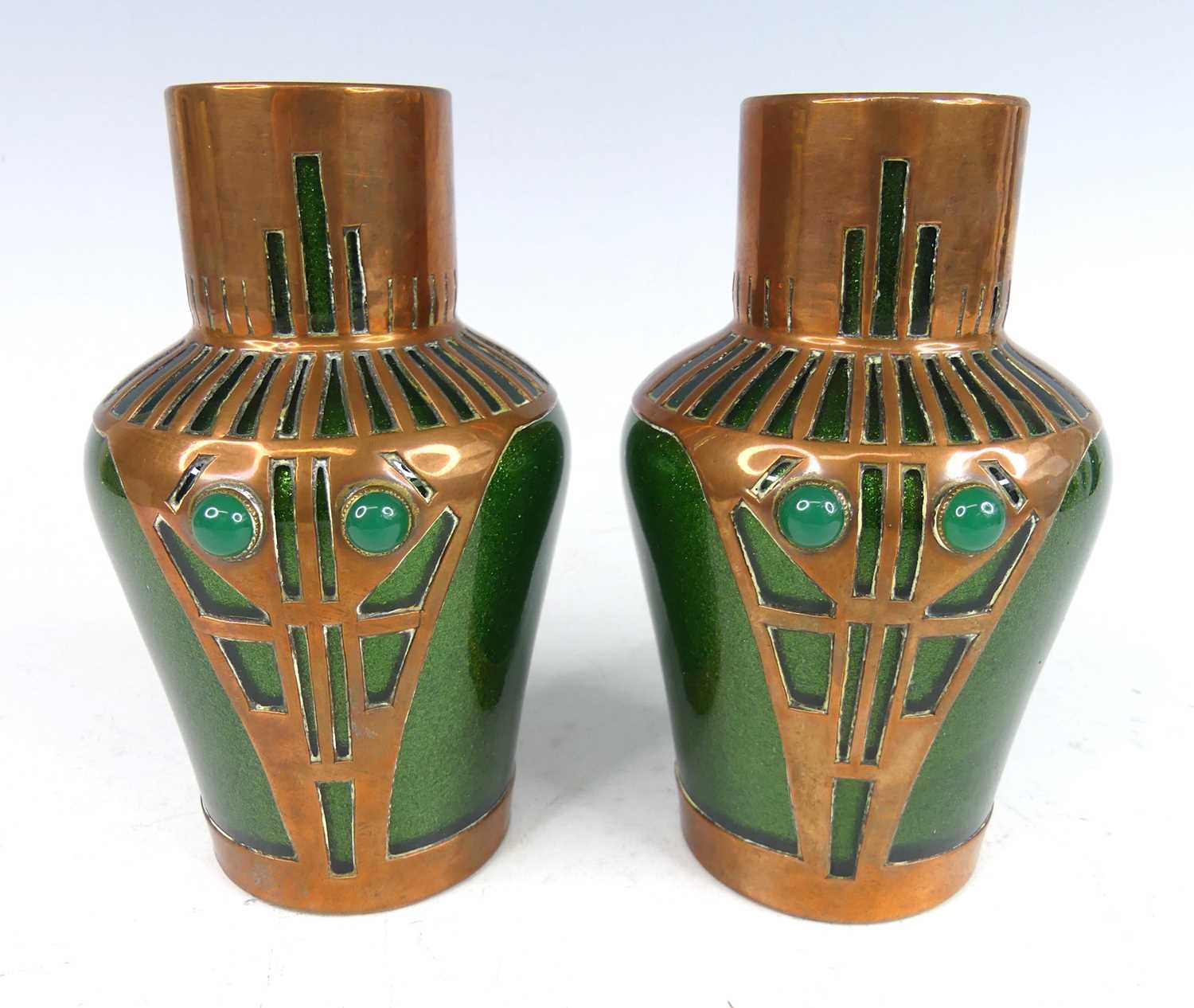 Lot 82 - A pair of Austrian Secessionist 'Aventurine'...