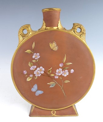 Lot 2054 - A late Victorian Mintons 'Pilgrim bottle'...