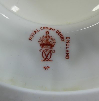 Lot 2040 - An Edwardian Royal Crown Derby twin handled...