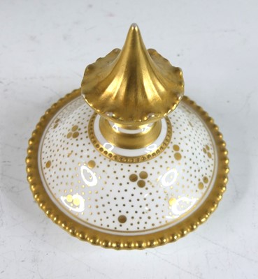Lot 2040 - An Edwardian Royal Crown Derby twin handled...