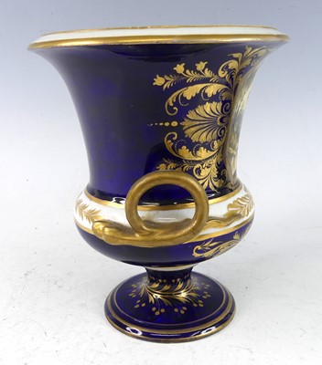 Lot 2038 - An early 19th century Derby porcelain campagna...