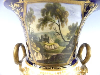 Lot 2038 - An early 19th century Derby porcelain campagna...