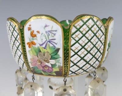 Lot 2058 - A pair of late 19th century Bohemian green...