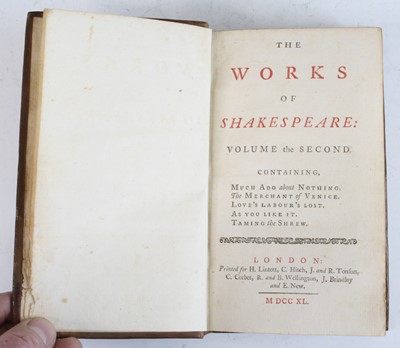 Lot 2004 - Theobald, Lewis: The Works Of Shakespeare,...