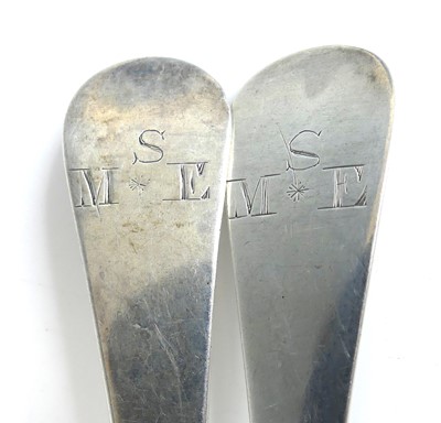 Lot 2077 - A pair of George III Newcastle silver...