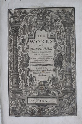Lot 2002 - Hall, Joseph: The Works Of Joseph Hall Doctor...