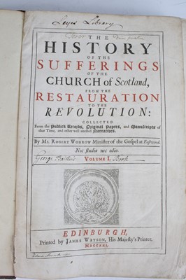Lot 2001 - Woodrow, Robert: The History Of The Sufferings...