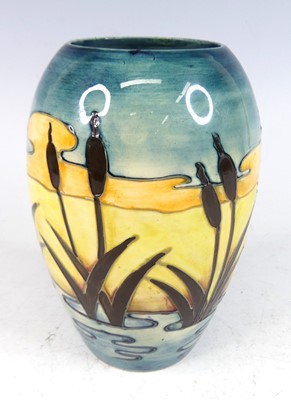 Lot 44 - A contemporary Moorcroft 'Reeds at Sunset'...