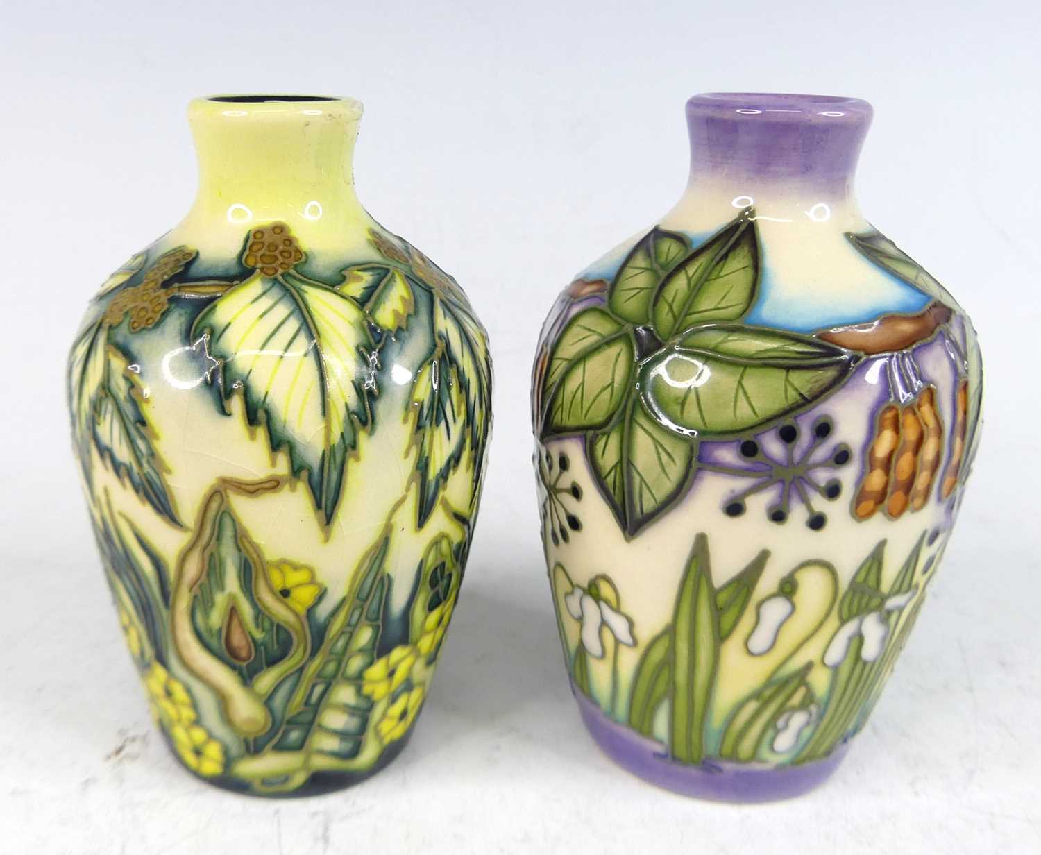 Lot 42 - Two contemporary Moorcroft miniature...