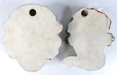 Lot 27 - Two 1930s Goebel pottery wall masks, each...