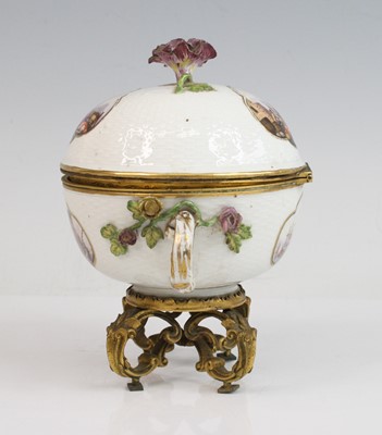 Lot 2033 - A 19th century continental porcelain twin...