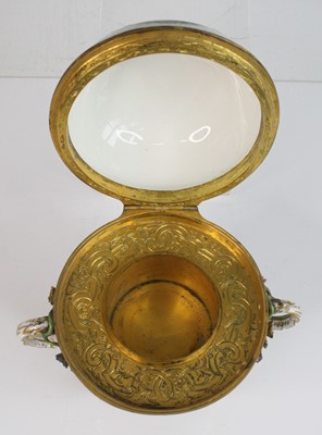 Lot 2033 - A 19th century continental porcelain twin...