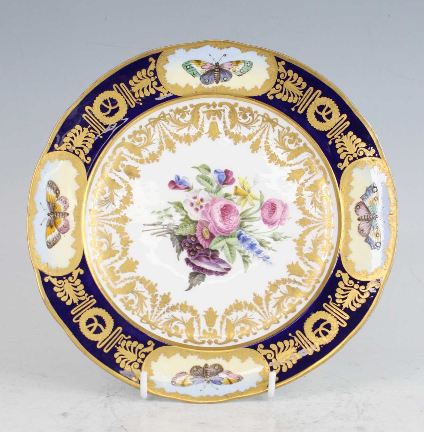Lot 2035 - A Sevrès porcelain cabinet plate, circa 1780,...