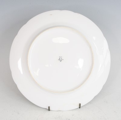Lot 2034 - A 19th century Sevrès porcelain cabinet plate,...