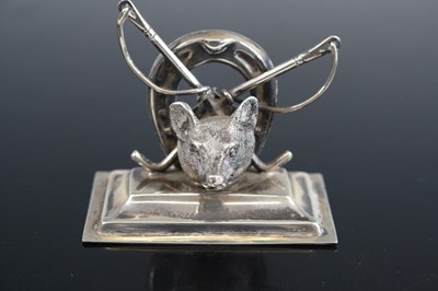 Lot An Edwardian novelty silver menu / place...