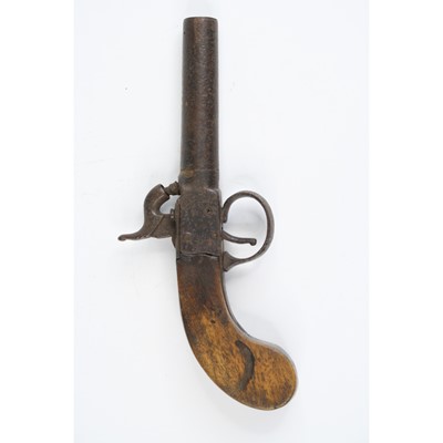 Lot 95 - A 19th century box-lock percussion pistol,...