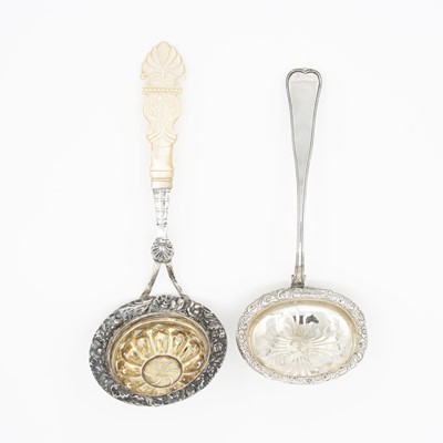 Lot 93 - A 19th century Danish silver sugar sifting...