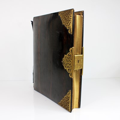 Lot 19 - A Victorian coromandel and brass bound...