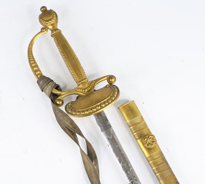 Lot 142 - A Victorian court sword, the 78cm straight...