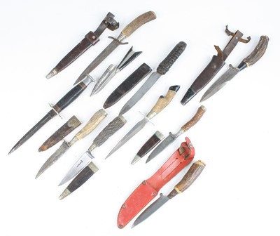 Lot 144 - A trench knife, the 13.5cm double edged blade...