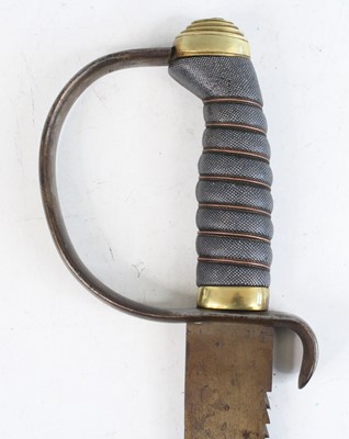 Lot 145 - A pioneer type sword, having a 67.5cm saw back...