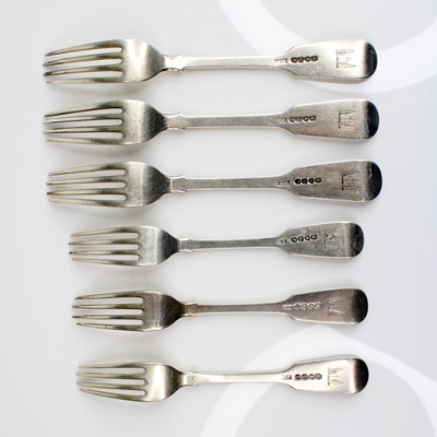 Lot 60 - A set of three early Victorian silver table...