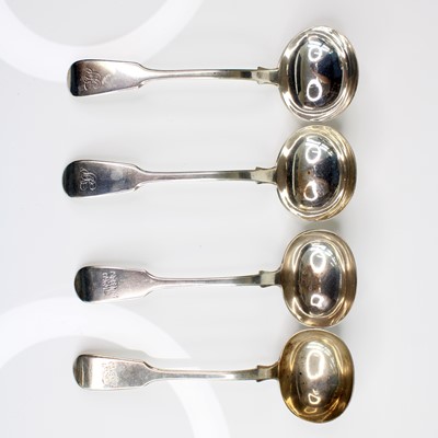 Lot 58 - A pair of Victorian silver sauce ladles, in...