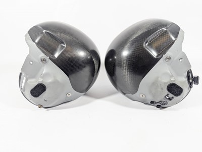 Lot 7 - A pair of RAF Typhoon helmet shells, a pair of...