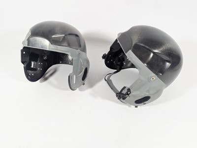 Lot 7 - A pair of RAF Typhoon helmet shells, a pair of...