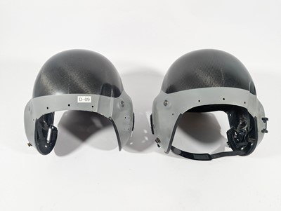 Lot 7 - A pair of RAF Typhoon helmet shells, a pair of...