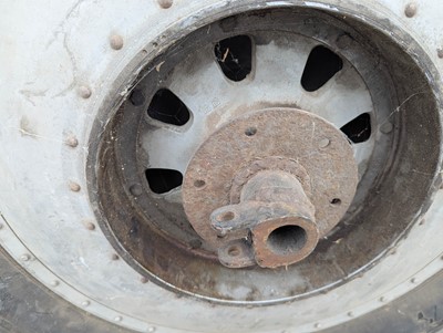 Lot 15 - A pair of vintage bi-plane wheels, dating from...