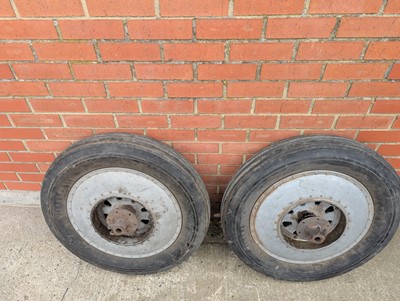 Lot 15 - A pair of vintage bi-plane wheels, dating from...
