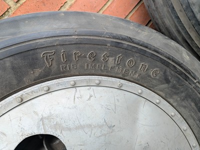 Lot 15 - A pair of vintage bi-plane wheels, dating from...