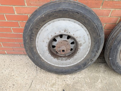 Lot 15 - A pair of vintage bi-plane wheels, dating from...