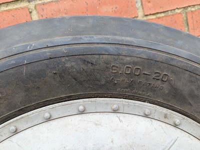 Lot 15 - A pair of vintage bi-plane wheels, dating from...