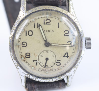 Lot 52 - A Moeris Military issue, gents stainless steel...