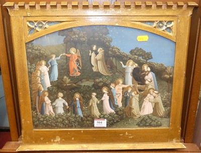 Lot 504 - A pair of gilt composition framed oval wall...