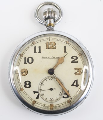 Lot 14 - A Jaeger-LeCoultre military issue nickel cased...