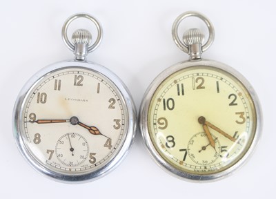 Lot 169 - A Leonidas Military issue pocket watch, having...