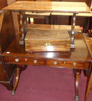 Lot 664 - A pine square front chest of two short and...
