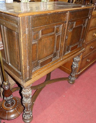Lot 681 - A pine chest of two short and four long...