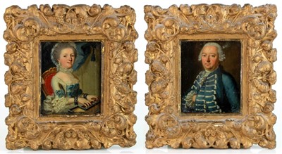 Lot 201 - Late 18th century English school - Pair; bust...